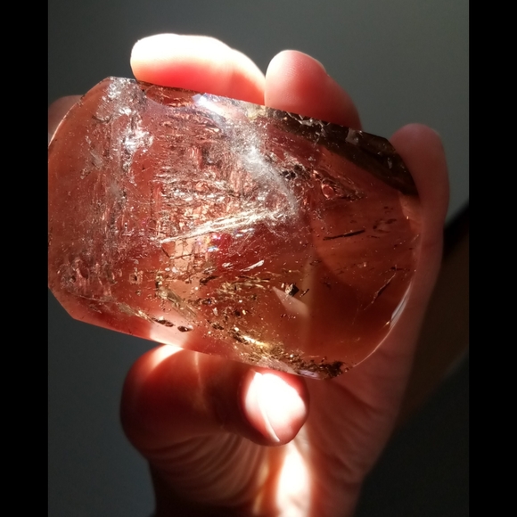 HUGE Enhydro Smoky Quartz Crystal w/ ๐s, Polished (see video) - Picture 8 of 8